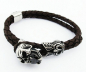 Preview: Armband aus Edelstahl & Leder