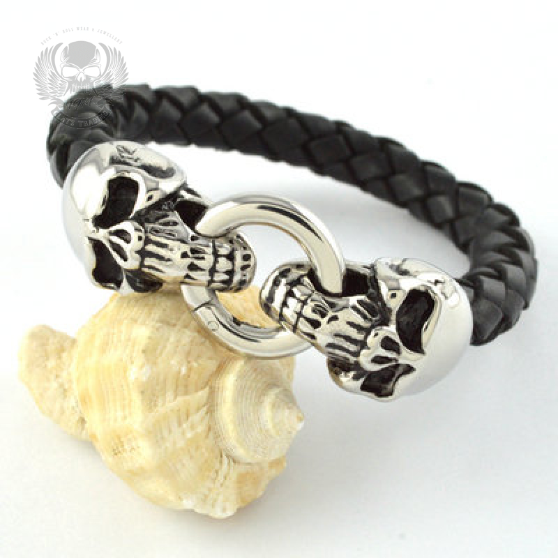 Armband aus Edelstahl & Leder