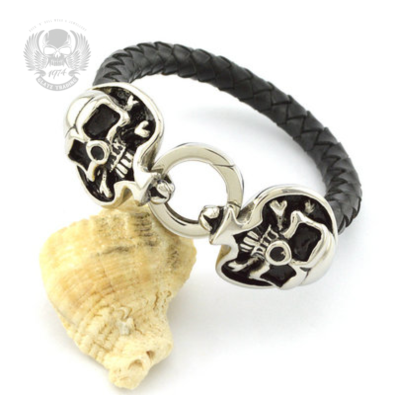 Armband aus Edelstahl & Leder