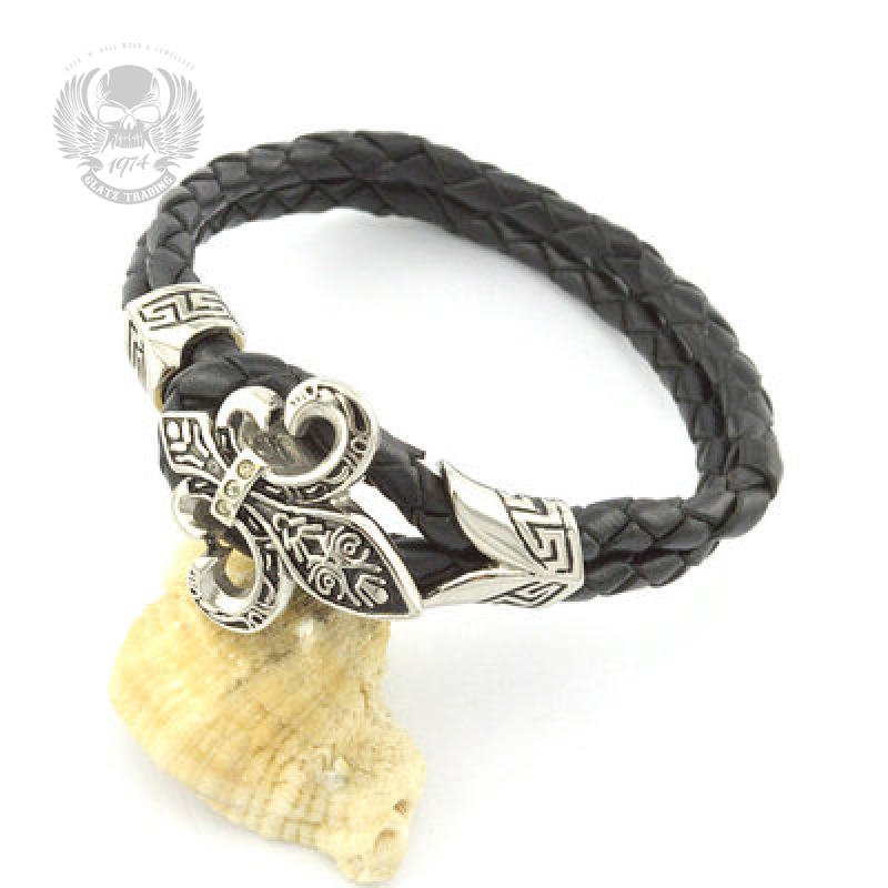 Armband aus Edelstahl & Leder