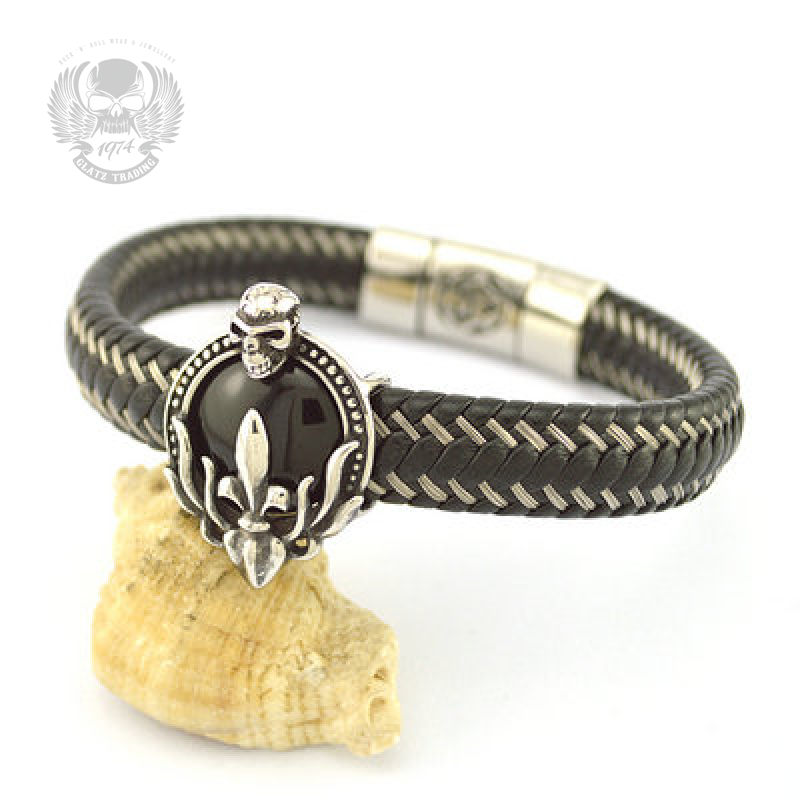 Armband aus Edelstahl & Leder