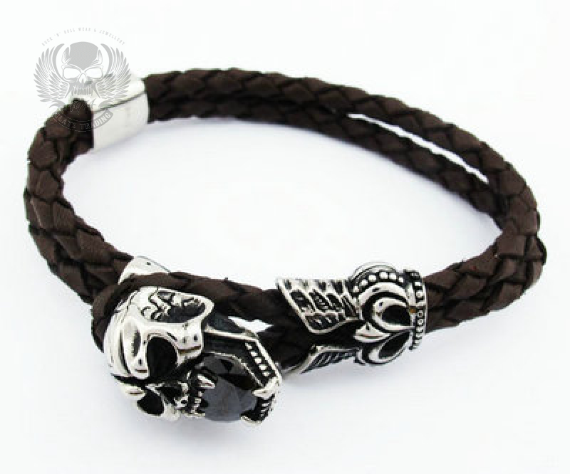 Armband aus Edelstahl & Leder